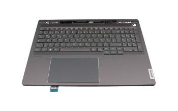 ST61K08272 original Lenovo keyboard incl. topcase DE (german) grey/grey with backlight