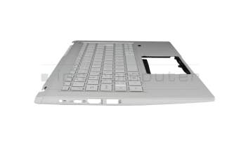 SV03P_A84SWL original Acer keyboard incl. topcase CH (swiss) silver/silver with backlight