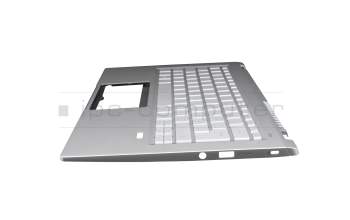 SV03P_A8SWL1 original Acer keyboard incl. topcase DE (german) silver/silver with backlight
