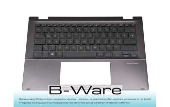 T0023R Keyboard incl. topcase DE (german) grey/grey with backlight b-stock