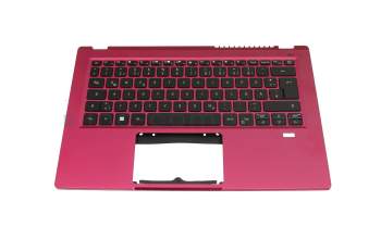 T023C2 Keyboard incl. topcase DE (german) black/red with backlight