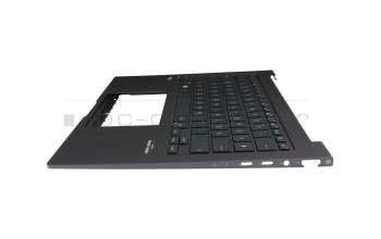 T068A1 Keyboard incl. topcase DE (german) black/grey with backlight