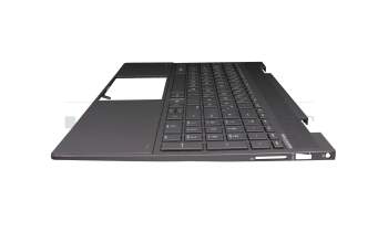 TD15FR original HP keyboard incl. topcase DE (german) black/black with backlight (Nightfall Black)