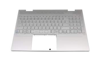 TH15ED Keyboard incl. topcase DE (german) silver/silver with backlight (DSC Grafik)