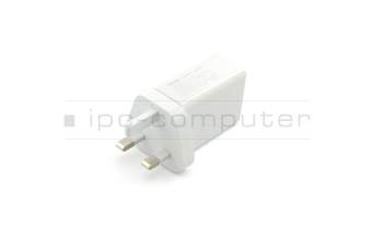 USB AC-adapter 18 Watt UK wallplug white original for Asus MeMo Pad 7 (ME176CX)