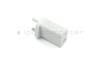 USB AC-adapter 18 Watt UK wallplug white original for Asus ZenFone 4 (A400CG)