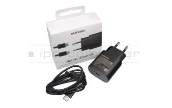 USB-C AC-adapter 25 Watt EU wallplug original incl. charging cable for Samsung Galaxy Tab A 10.5 (SM-T590NZAADBT)