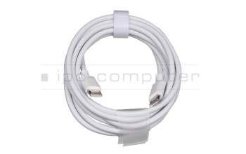 USB-C data / charging cable white original 1,80m (USB 2.0 Type C to C; 20V 3.3A) suitable for Huawei MateBook D 15 (2022)