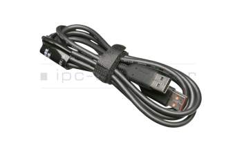 USB data / charging cable black original 1,00m suitable for Lenovo Yoga 700-14ISK (80QD)