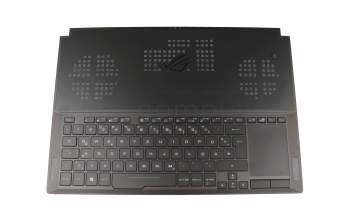 V161162EK1 GR original Sunrex keyboard incl. topcase DE (german) black/black with backlight