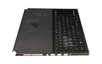 V161162EK1 GR original Sunrex keyboard incl. topcase DE (german) black/black with backlight
