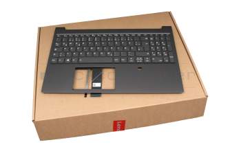 V171020HK1-GR original Lenovo keyboard incl. topcase DE (german) grey/grey with backlight