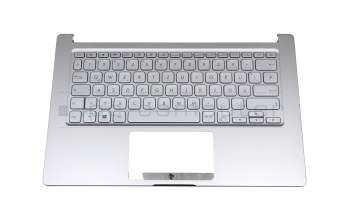 V1829KFGe2 original Sunrex keyboard incl. topcase DE (german) silver/silver with backlight