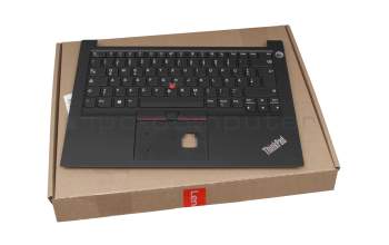 V185920AK1 GR original Lenovo keyboard incl. topcase DE (german) black/black with mouse-stick without backlight