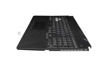 V191346HE1 original Sunrex keyboard incl. topcase DE (german) black/transparent/black with backlight