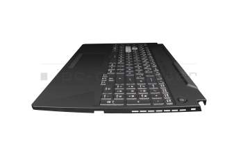 V191346HE1 original Sunrex keyboard incl. topcase DE (german) black/transparent/black with backlight
