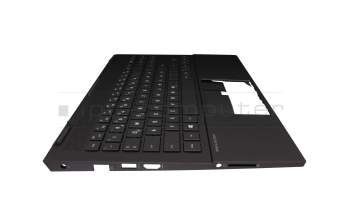 V193446CS1 GR Sunrex keyboard incl. topcase DE (german) black/black with backlight (Mica Silver Aluminium)