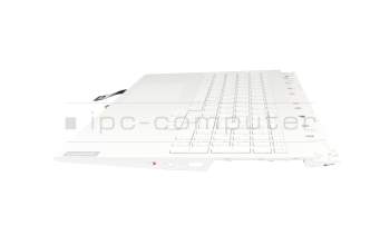 V214420CK1-GR original Sunrex keyboard incl. topcase DE (german) white/white with backlight