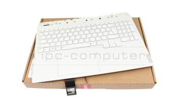 V214420CK1-GR original Sunrex keyboard incl. topcase DE (german) white/white with backlight