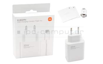 Xiaomi Redmi 9 original USB-C AC-adapter 33.0 Watt EU Wallplug white (Charging Combo Type-A)