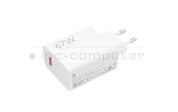 Xiaomi Redmi K40 Pro original USB-C AC-adapter 67.0 Watt EU Wallplug white (Charging Combo Type-A)
