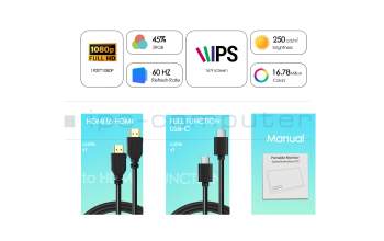 portable display 15.6 FHD USB-C/HDMI for Emdoor NS14AR