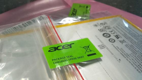 You can recognize an original Acer battery by these characteristics