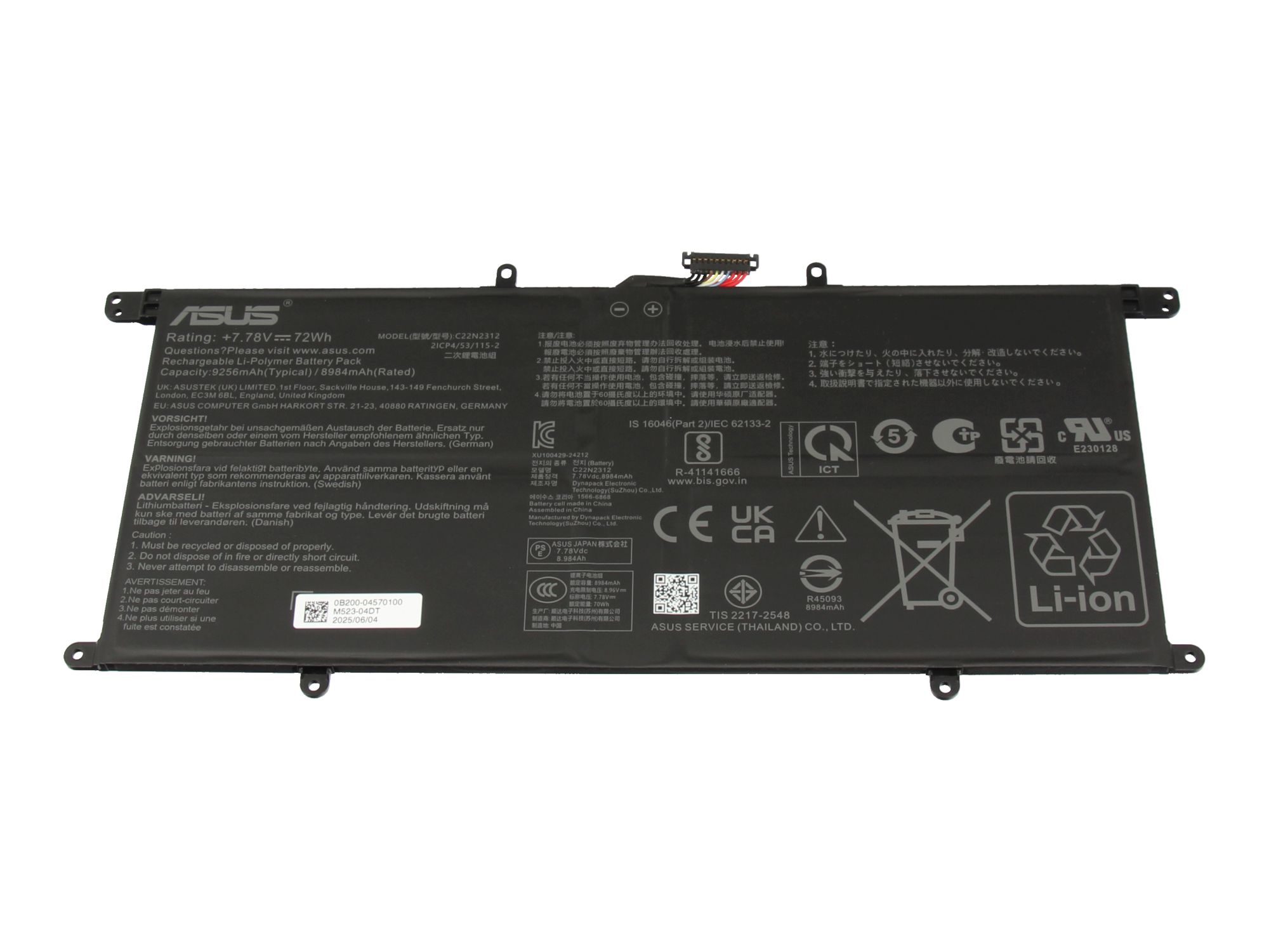 Informationen zur Produktsicherheit