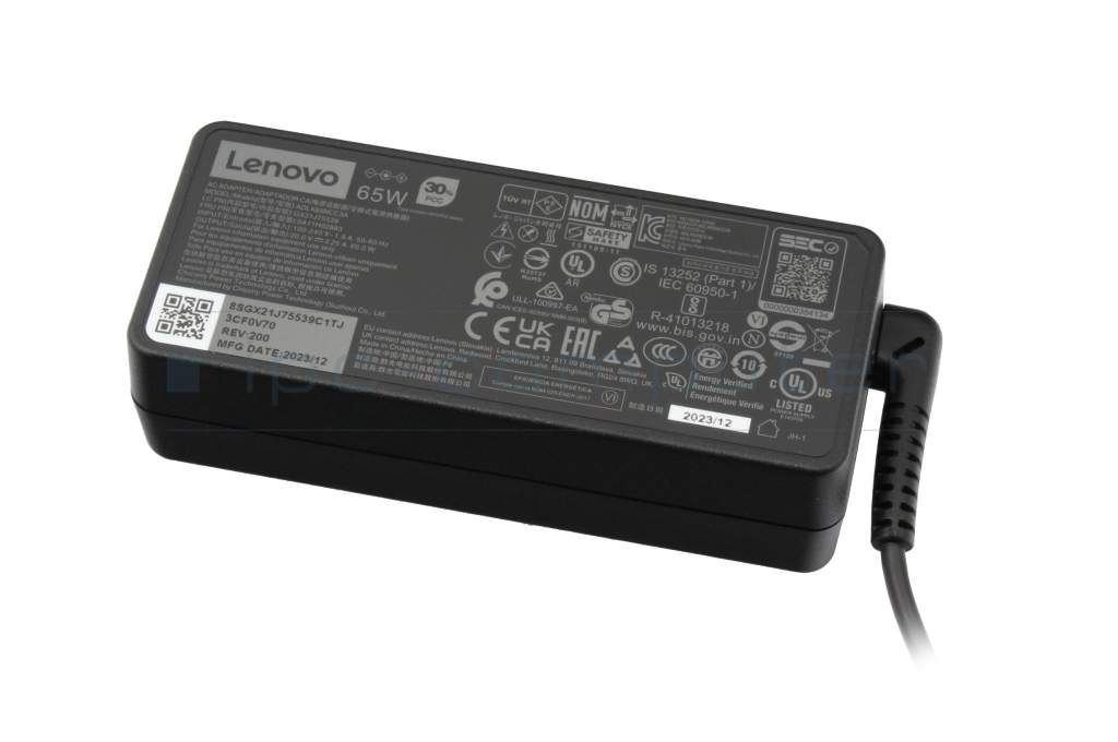 Chargeur Lenovo 90w 20v rond pour pc portable 