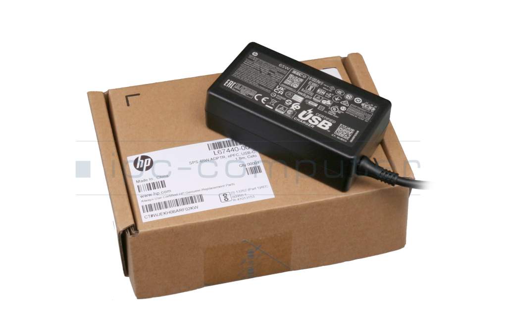 HP EliteBook x360 830 G7 original USB-C ac-adapter 65.0 Watt 