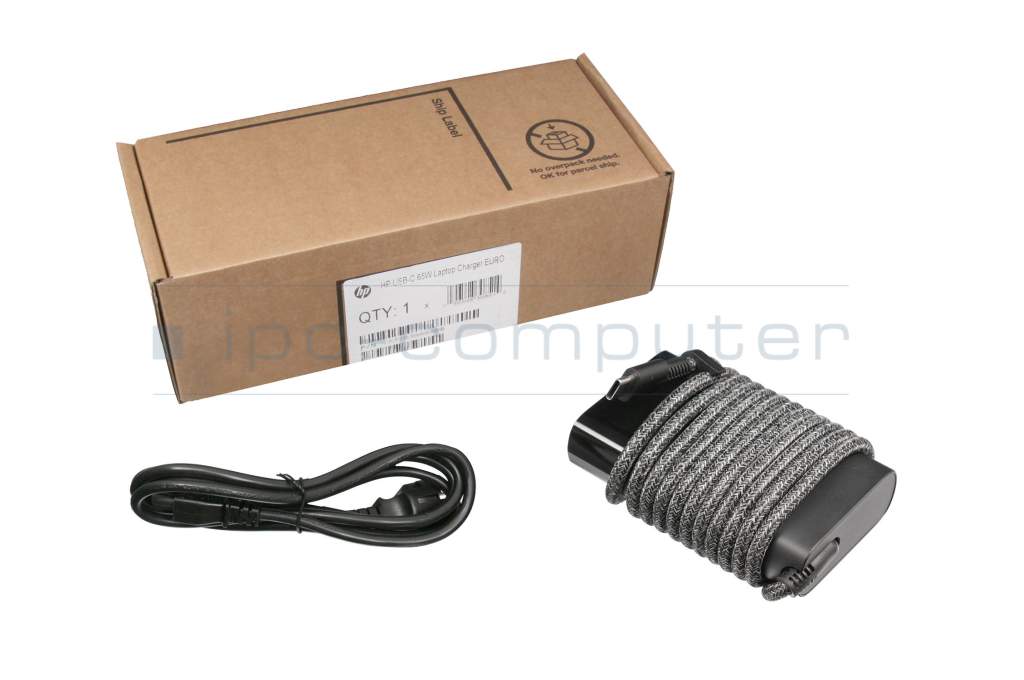 USB-C AC-adapter 65.0 Watt rounded original for HP Envy x360 15 