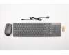 Lenovo 01AH892 Tastatur_Maus, 2,4 G, Englisch (Euro), Grau, Nicht beleuchtet
