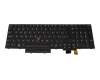 01ER609 original Lenovo keyboard CH (swiss) black/black with backlight and mouse-stick