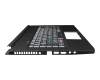 025.901I0.0001 original Acer keyboard incl. topcase DE (german) black/transparent/black with backlight