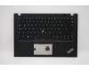 Lenovo 02HM289 C-Abdeckung mit Tastatur, Isländisch, Schwarz, Hintergrundbeleuchtung, Fingerabdruck