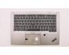 Lenovo 02HM390 C-Cover with keyboard,US English Euro,Silver,Backlight,Fingerprint