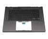 04072-03970000 original Asus keyboard incl. topcase DE (german) black/grey with backlight