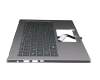 0420535CK203 original Acer keyboard incl. topcase DE (german) silver/silver with backlight