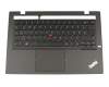 04X6537 original Lenovo keyboard incl. topcase DE (german) black/black with backlight and mouse-stick