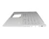 0KNB0-5107GE00 original Asus keyboard incl. topcase DE (german) silver/silver