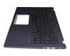 0KNB0-5109GE00 original Asus keyboard incl. topcase DE (german) black/blue with backlight