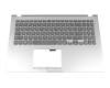 0KNB0-5116GE00 original Asus keyboard incl. topcase DE (german) grey/silver