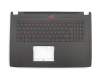 0KNB0-6615GE00 original Asus keyboard incl. topcase DE (german) black/black with backlight