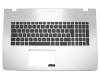 0KNB0-6620FR00 original Asus keyboard incl. topcase FR (french) black/silver with backlight