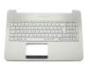 0KNB0-662JGE00 original Asus keyboard incl. topcase DE (german) silver/silver with backlight