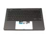 0KNR0-281DGE00 original Asus keyboard incl. topcase DE (german) black/black with backlight