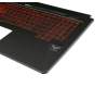 0KNR0-661CGE00 original Asus keyboard incl. topcase DE (german) black/red/black with backlight