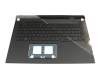 0KNR0-6916GE00 original Asus keyboard incl. topcase DE (german) black/black/transparent/grey with backlight