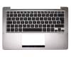 90R-NFQ1K1I01U original Asus keyboard incl. topcase DE (german) black/silver