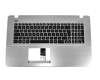 Keyboard incl. topcase DE (german) black/silver original suitable for Asus X750LN